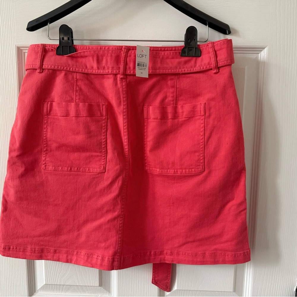 LOFT Coral Mini Skirt